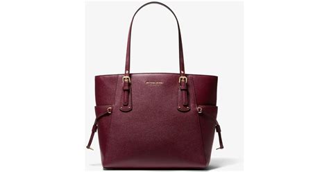 michael kors small voyager tote|Michael Kors voyager tote merlot.